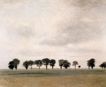 威爾漢姆 哈莫脩依 Landscape - Kongevejen near Gentofte 威爾漢姆 哈莫脩依 Landscape - Kongevejen near Gentofte